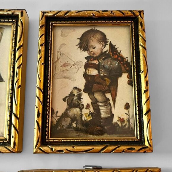 Vintage Hummel Children Framed Mini Art Prints - Picture 4 of 6